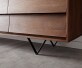 Buffet Eloi 240x40 cm acacia brun 2 portes 6 tiroirs pied en V noir 4